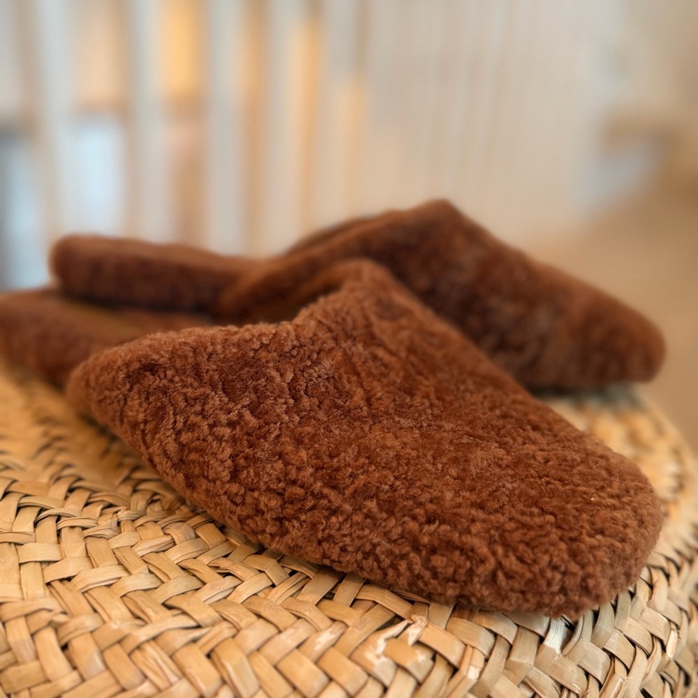 Vince Shearling Teddy Slippers